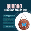 Ver imagem 3 de 10 U Quadros Decorativos Sala Quarto Madeira Mosaico 28x28 Cor:borboleta Rustico