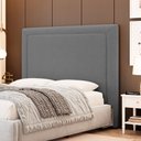 Ver imagem 2 de Cabeceira Cama Box Queen Size Alba 160cm com Frame Bouclé Cinza Escuro - Desk Design