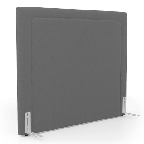Cabeceira Cama Box Queen Size Alba 160cm com Frame Bouclé Cinza Escuro - Desk Design