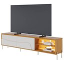 Ver imagem 6 de Rack Tv 75 Pol 217cm Pé Metal Dante Naturale/off C05 - Mpozenato