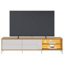 Ver imagem 5 de Rack Tv 75 Pol 217cm Pé Metal Dante Naturale/off C05 - Mpozenato
