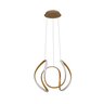 Lustre Pendente Led Moderno Onda Dourado 36w 3000k Fita - SL - 1