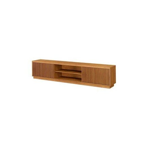 Rack Logan 220cm para TV até 75" 2 Portas Ripadas Mavaular:Naturalle