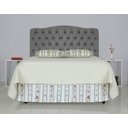 Ver imagem 4 de Cabeceira de Cama Box Casal 138 Cm Dunas Casavezi Suede Veludo Cinza Escuro