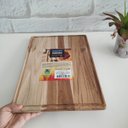 Ver imagem 4 de Tábua de Corte Retangular 40cmx28cm Tábua de Churrasco Madeira Teca Tramontina