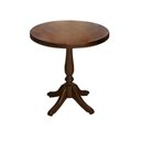 Ver imagem 3 de Mesa Lateral Rústica Vintage Pé Torneado S/ Borda - Bege