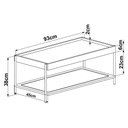 Ver mais imagens de Conjunto Mesa de Centro e Mesa Lateral para Sala Industrial Indy A03 Hanover Dourado