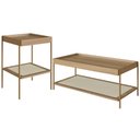 Ver imagem 1 de Conjunto Mesa de Centro e Mesa Lateral para Sala Industrial Indy A03 Hanover Dourado