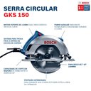 Ver imagem 5 de Serra Circular Bosch Gks150 1500w 7 1/4 127v com Disco