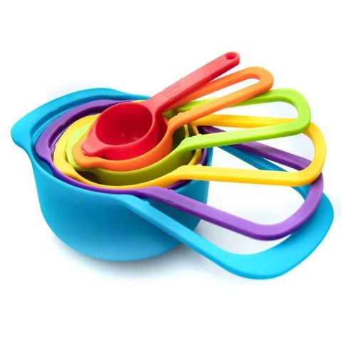 Kit Colher de Medidas com 6 Peças - Jogo de Medidor Colher - Medidores de Cozinha Xícaras e Colheres