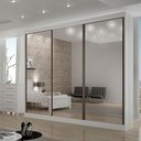 Ver imagem 2 de Guarda Roupa 6 Gavetas San Marino Premium com 3 Espelhos Branco - Leifer Móveis