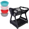 Kit Escorredor de Louças de Plástico e 4 Formas de Air Fryer - 1