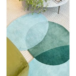 Tapete Personalizado Geométrico ou Orgânico em Nylon 10mm Alto Padrão Verde 1,50x1,00 - 2