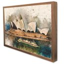 Ver imagem 1 de Quadro Decorativo Aquarela Artística em Moldura Caixa Tacolado Moldura Caixa 3cm Madeira sem Vidro 2