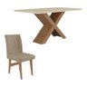Conjunto Mesa De Jantar 6 Cadeiras Off White/Mascavo - 2