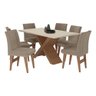 Conjunto Mesa De Jantar 6 Cadeiras Off White/Mascavo - 5