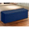 Calçadeira com Baú Londres 120 cm Suede Azul Marinho - D'Rossi - 2