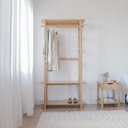 Ver imagem 1 de Guarda-roupa Closet Laguna 3 Prat 90cm Verniz Amêndoa