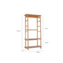 Ver imagem 6 de Guarda-roupa Closet Laguna 3 Prat 90cm Verniz Amêndoa