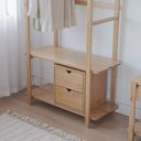 Ver imagem 5 de Guarda-roupa Closet Laguna 3 Prat 90cm Verniz Amêndoa