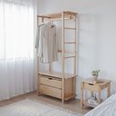 Ver imagem 2 de Guarda-Roupa Closet Laguna 3 Prat 90cm Amêndoa