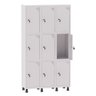Roupeiro de Aço 3 Vãos 9 Portas com Fechadura Pandin 1,90 M Branco - 1