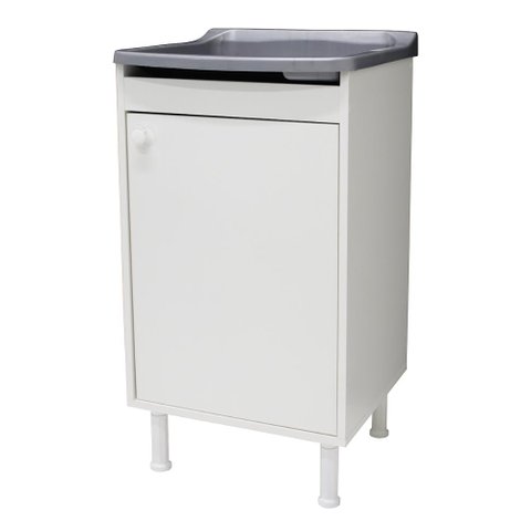 Balcão de Lavanderia com Tanque + Válvula + Sifão 100% Mdf