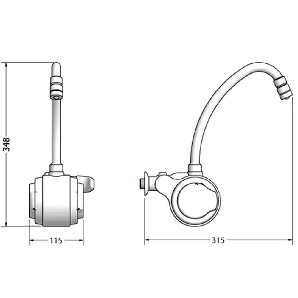 Torneira Elétrica para Cozinha de Parede Versátil Lorenzetti - Branco Voltagem:127v 127v - 2