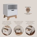 Ver imagem 6 de Móveis para Quarto 2 Mesas de Cabeceira Alice Branco