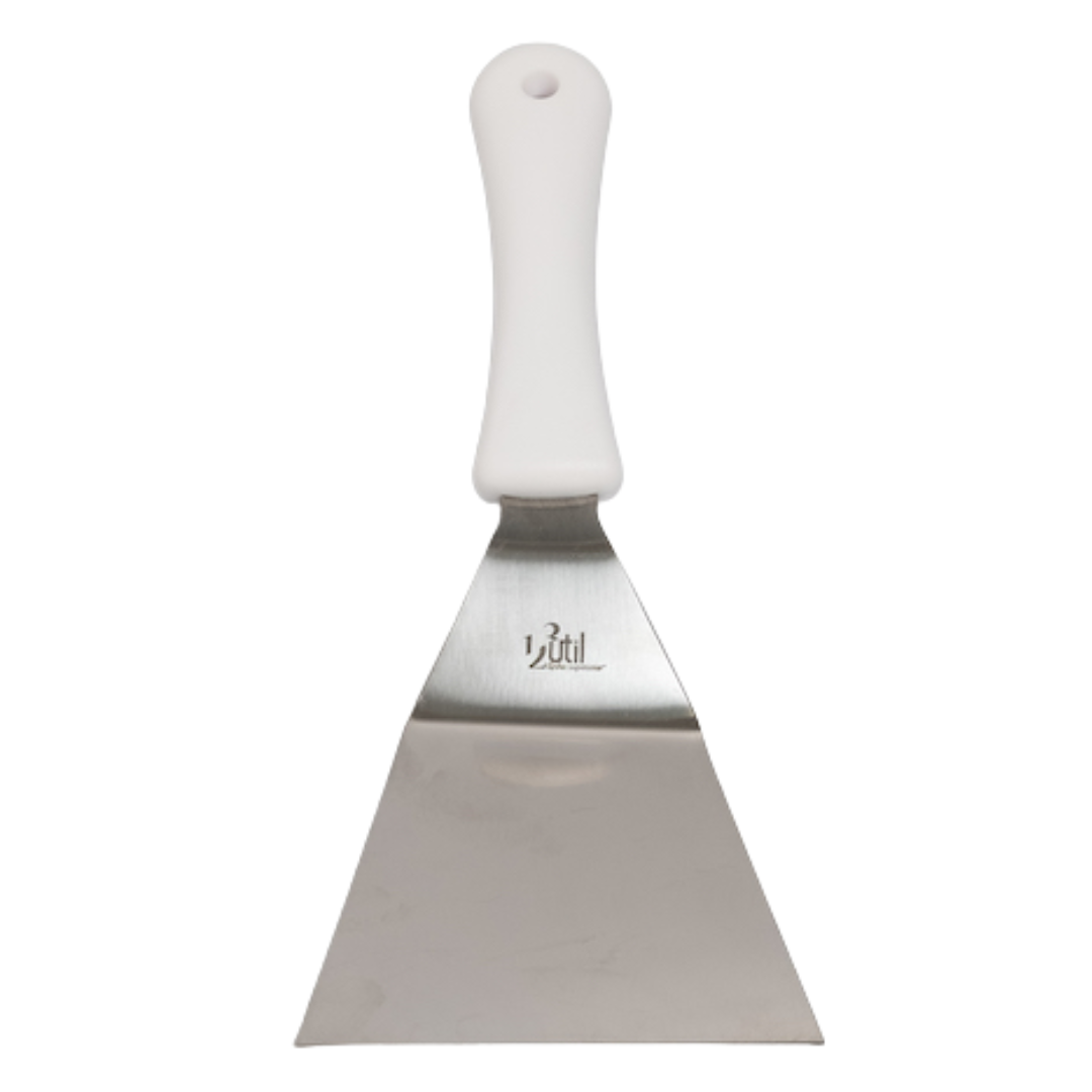 Espátula Chapeiro Fritura Chapa Curva Aço Inox Lanche 6,5" - 3
