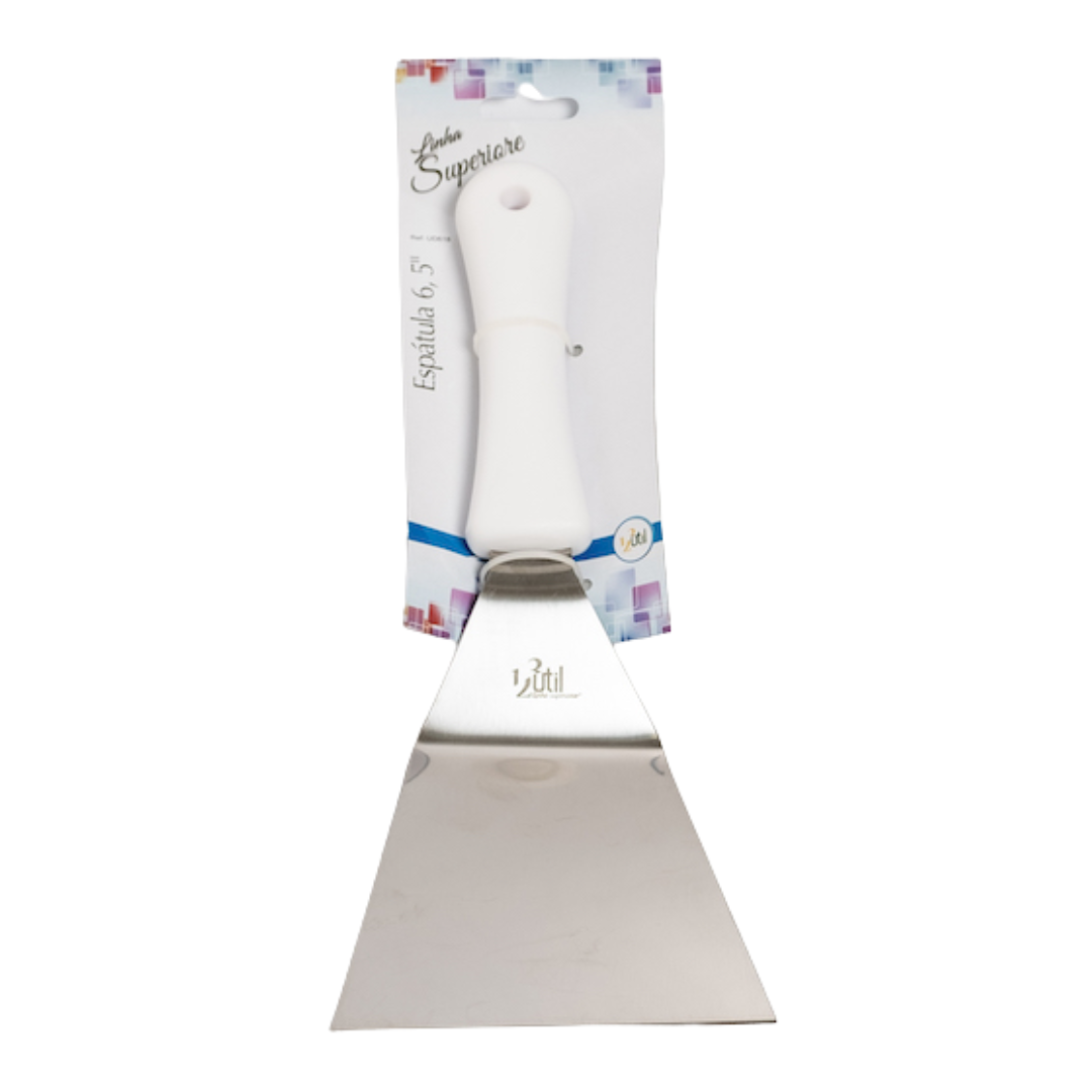 Espátula Chapeiro Fritura Chapa Curva Aço Inox Lanche 6,5" - 2