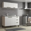 Ver imagem 1 de Cozinha Alta Bia Completa Modulada 2 Peças 120x193 Branco