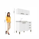 Ver imagem 4 de Cozinha Alta Bia Completa Modulada 2 Peças 120x193 Branco