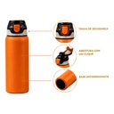 Ver imagem 3 de Garrafa Térmica Ms-968 800ml Isolada Canudo Squeeze Quente e Frio:Azul