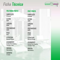 Poltrona Espreguiçadeira Portugal em Alumínio e Cordão Fibra Preto - 6