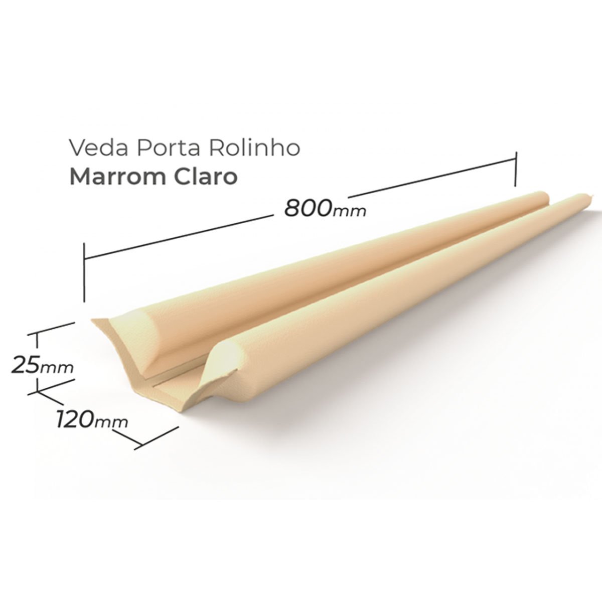 Veda Porta Rolinho Comfort Door 80cm - Marrom Claro - 2