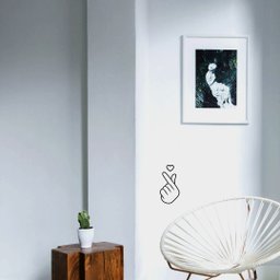 Quadro Coração Com A Mão / Adorno De Parede, Decoração - Preto - Toque 3D - 3