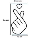 Ver imagem 4 de Quadro Coração Com A Mão / Adorno De Parede, Decoração - Preto - Toque 3D