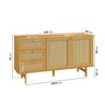 Buffet 2 Portas 3 Gavetas Rattan Magna CabeCasa MadeiraMadeira - 3