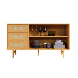 Buffet 2 Portas 3 Gavetas Rattan Magna Cabecasa Madeiramadeira - 12