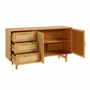 Ver imagem 6 de Buffet 2 Portas 3 Gavetas Rattan Magna CabeCasa MadeiraOriginals Bege/Mel