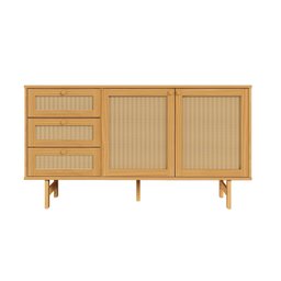 Buffet 2 Portas 3 Gavetas Rattan Magna Cabecasa Madeiramadeira - 11