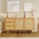 Ver imagem 1 de Buffet 2 Portas 3 Gavetas Rattan Magna CabeCasa MadeiraOriginals