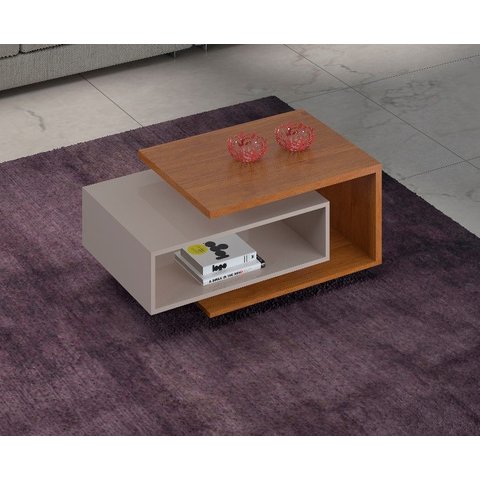 Mesa de Centro Diva Jcm Móveis Cinamomo/off White
