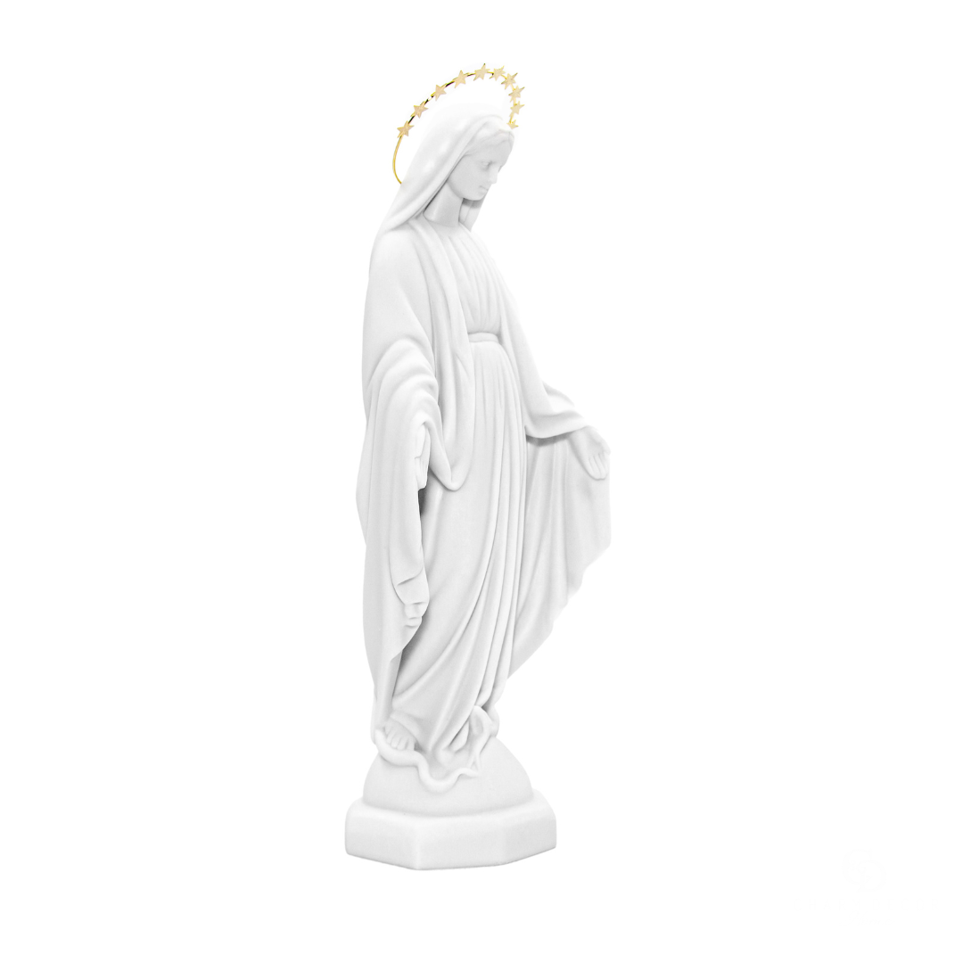 Imagem Nossa Senhora Das Graças com Auréola Ouro G 32cm - 3