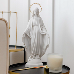 Imagem Nossa Senhora Das Graças com Auréola Ouro G 32cm - 4
