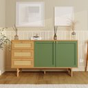 Ver imagem 1 de Buffet 2 Portas Laca 3 Gavetas Rattan Magna CabeCasa MadeiraOriginals