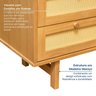 Buffet 2 Portas Laca 3 Gavetas Rattan Magna CabeCasa MadeiraMadeira - 7