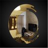 Espelho decorativo de parede redondo com moldura Premium Santorini Dourado - 5