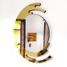 Espelho decorativo de parede redondo com moldura Premium Santorini Dourado - 2